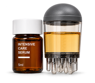 SLEEQ scalp serum vial and roller applicator